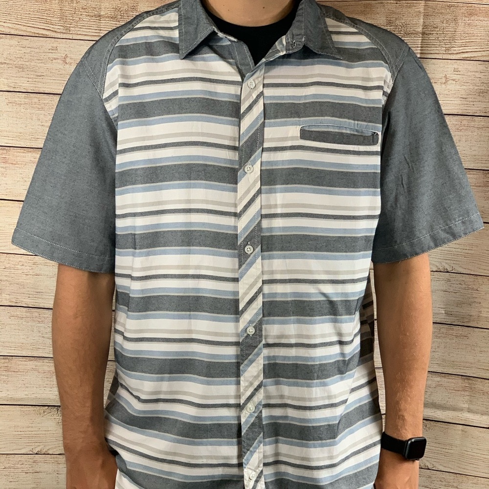 Native Code Mens Short Sleeve Button Down